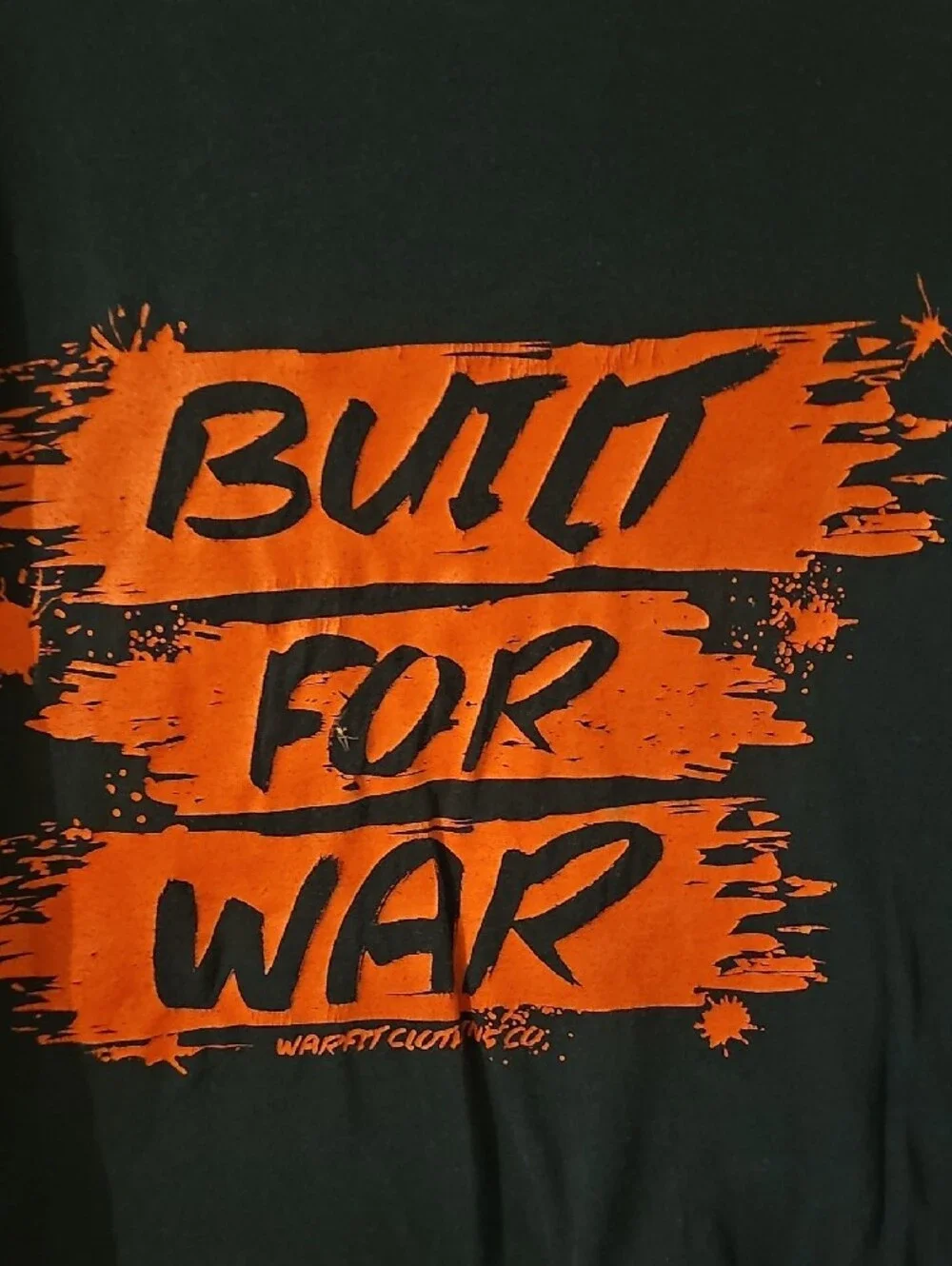 Graphic Short Sleeve Tee - Black with Orange Print
